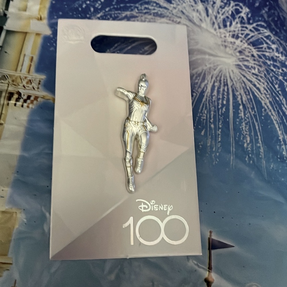 New Disney 100 Years of Wonder Captian Marvel trading pin